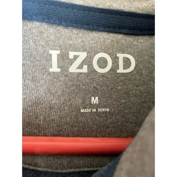 Izod mens quarter zip pullover sweater size medium 0652 - Picture 3 of 8